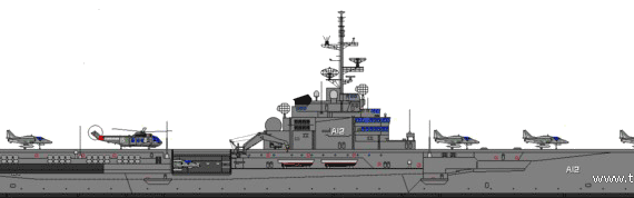 Ship NAe Sao Paulo A12 [Aircraft Carrier] - drawings, dimensions, figures